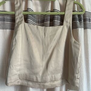 Abercrombie satin square neck crop top